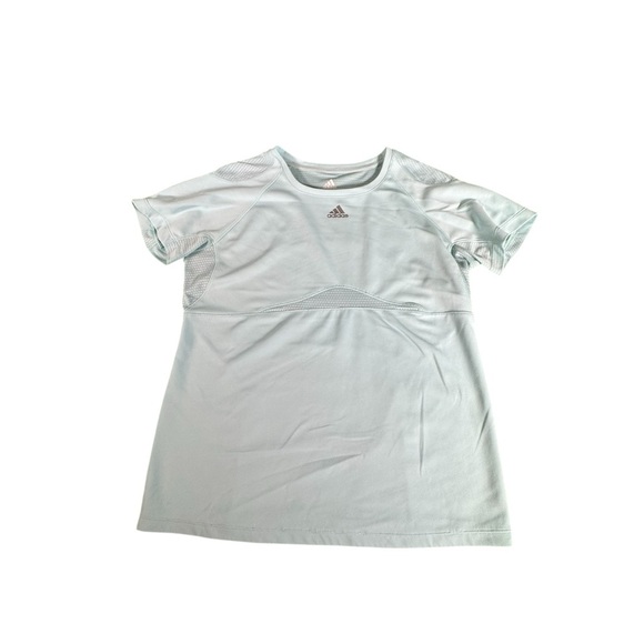 Adidas Women’s Running Shirt Medium Blue Short Sleeve Athletic Activewear Top - Picture 1 of 10